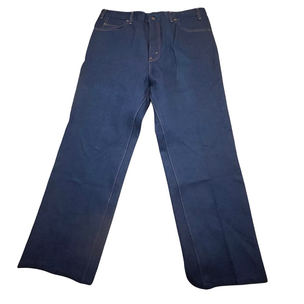 Vintage JCPenney 38x30 Dark‎ Denim Jeans Made In USA 100% Cotton Straight Leg